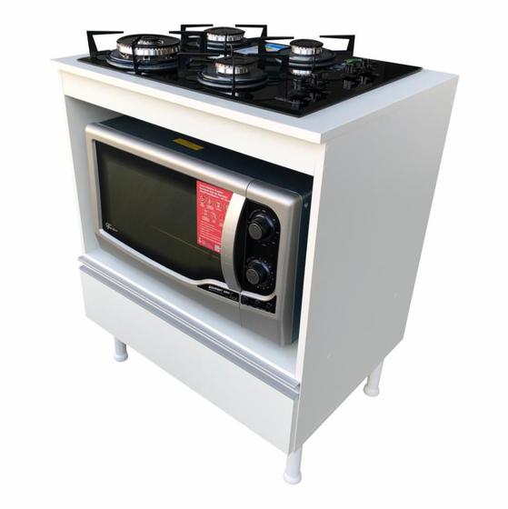 Imagem de Balcão multiuso cozinha para cooktop micro/forno 100% mdf