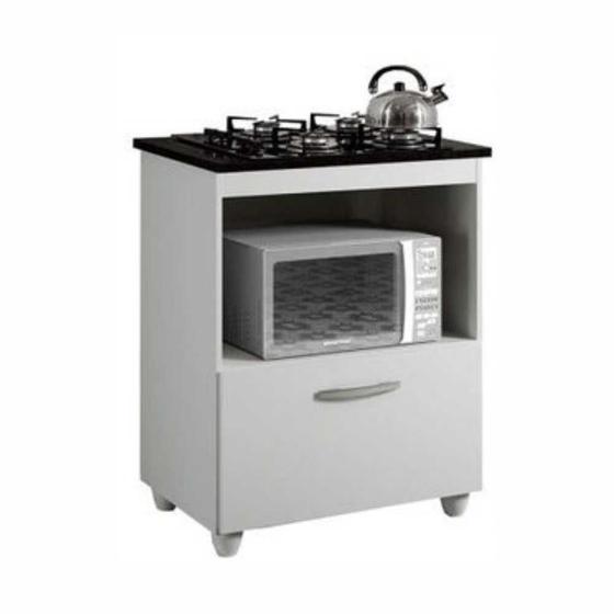 Balcão para Cooktop 4 Bocas Salvia Kaiki Móveis Branco é boa?