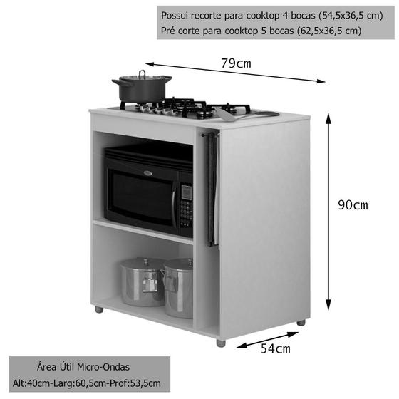 Imagem de Balcão para Cooktop 4 e 5 Bocas Bia CHF Móveis