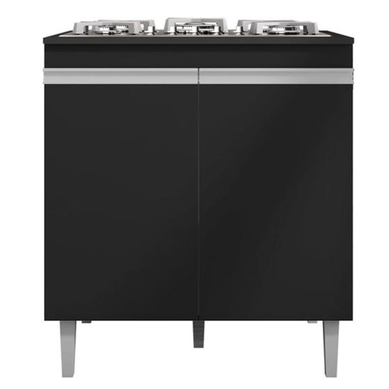 Balcão para Cooktop 4 ou 5 Bocas Andréia Preto AJL Moveis Outros
