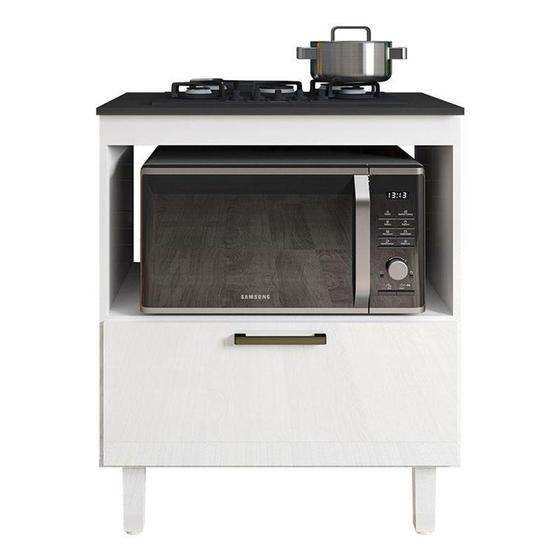 Imagem de Balcão Para Cooktop Master 1 Porta Branco Lacca - Zanzini