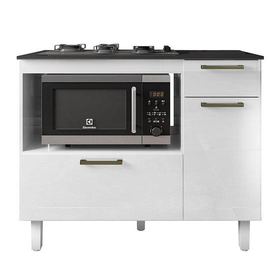 Imagem de Balcão para Cooktop Master 2 Portas Branco Lacca  Zanzini