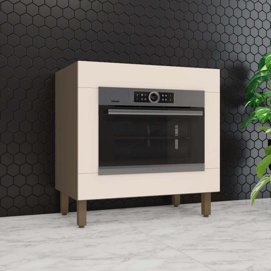 Imagem de Balcão Para Cozinha Forno Embutir 100% MDF Aurora Espresso Móveis