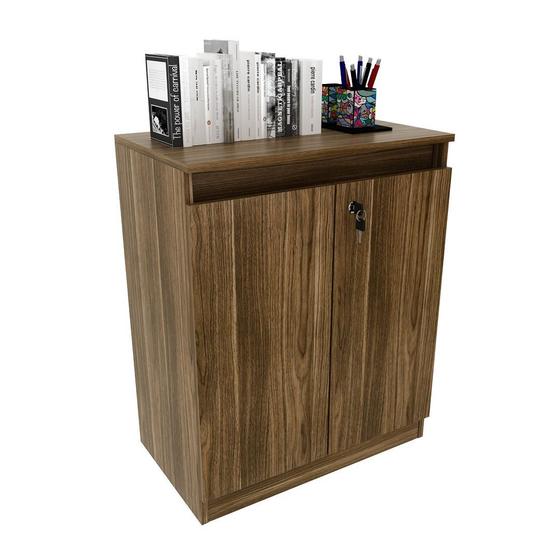 Imagem de Balcão para Escritório 60cm com 1 Prateleira 2 Portas e