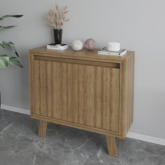 Imagem de Balcão para Escritório 90cm com 2 Portas e 1 Prateleira Me4187