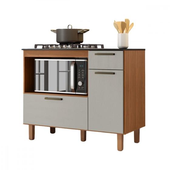 Balcão para fogão cooktop 5 bocas com espaço para forno elétrico ...