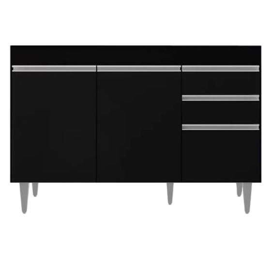 Imagem de Balcao Pia Gabinete Cozinha 120cm S/Tampo 3 Portas 2 Gavetas