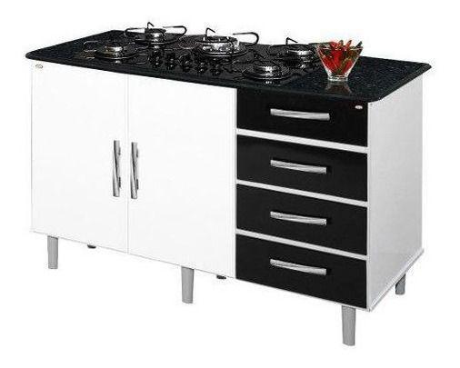 Imagem de Balcao Proprio Para Cooktop De 5 Bocas Com Gavetas Cor Bpm