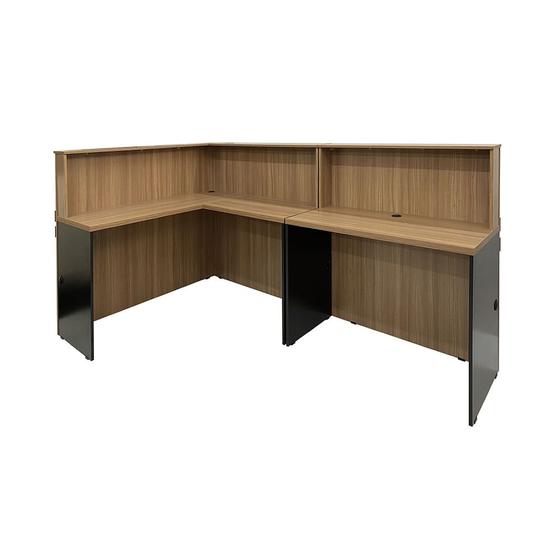Balcão Recepção Atendimento em L + Balcão Reto - SM Corporativo Menor preço em Balcão Recepção Atendimento em L + Balcão Reto - SM Corporativo