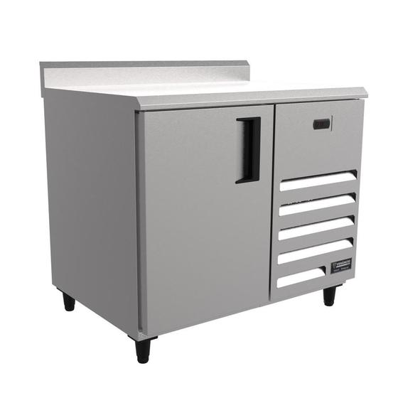 Imagem de Balcão Refrigerados Venâncio 100cm Exterior Inox Interior Aluzinco Tampo Liso 127V VCFRH10-41381