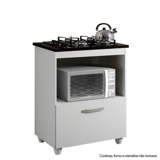 Balcão Salvia para Cooktop 4 Bocas Branco - Kaiki Móveis é boa?