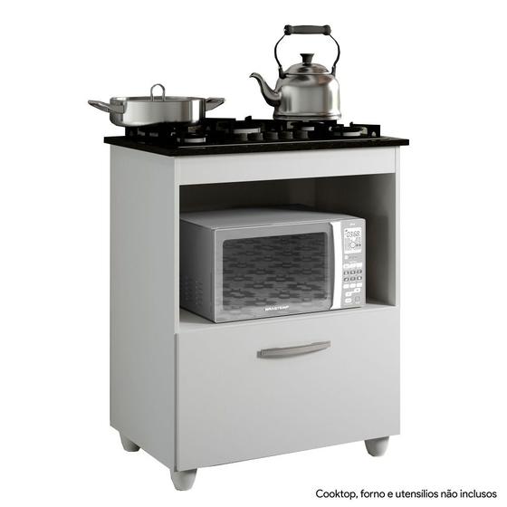 Balcão Salvia para Cooktop 5 Bocas Branco - Kaiki Móveis é boa?