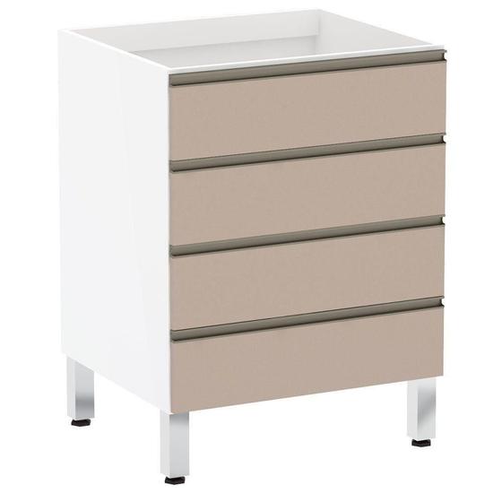 Imagem de Balcão Sem Tampo 60cm Branco Com Connect