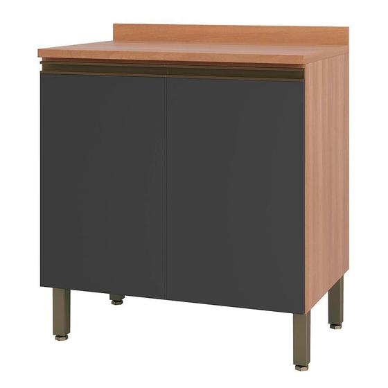 Imagem de Balcão Telasul Macadamia 914101-02 2 Portas 80cm Com Tampo