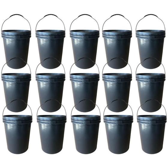 Imagem de Balde 16L Plástico Para Ingredientes Diversos - 15 Pçs