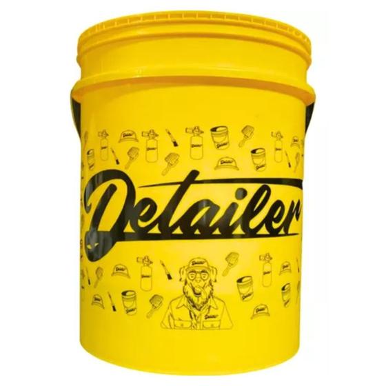 Imagem de Balde 19L Amarelo Com Logo Preto Sem Separador Detailer 