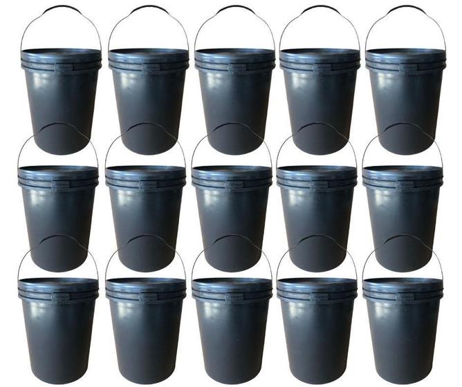 Imagem de Balde 20L 20 Litros Reciclado - 15 Pçs