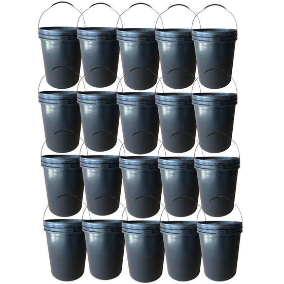 Imagem de Balde 20L Oval Com Tampa - 20 Pçs