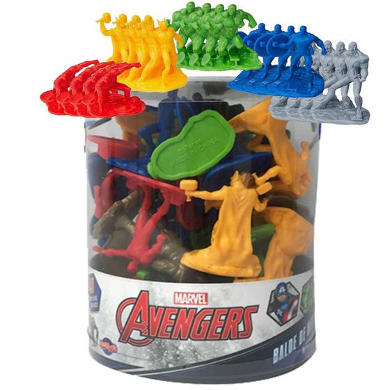 Imagem de Balde 40 Bonecos Vingadores Avengers Miniatura - Toyng