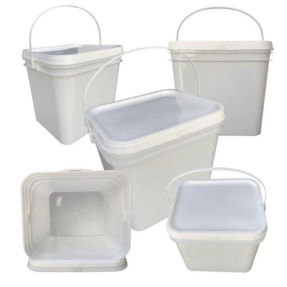 Imagem de Balde Alça Plastica Para Uva Transparente 2.4L 5 Pçs