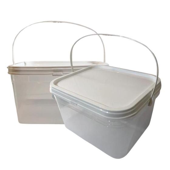 Imagem de Balde Amonas Transparente 2.4L 2 Pçs