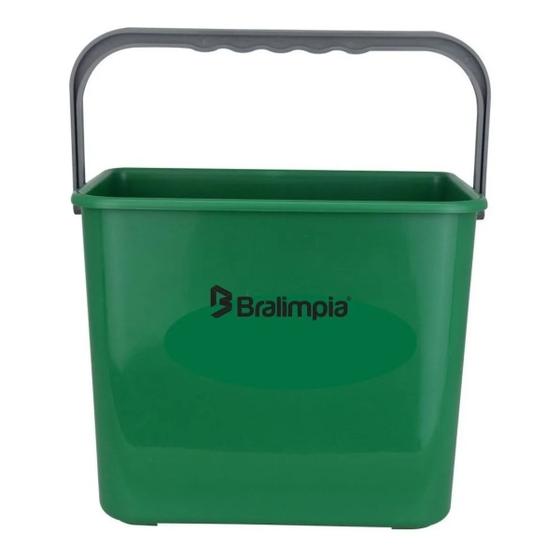 Imagem de Balde bralimpia  4 l verde  com alca limpeza e higiene