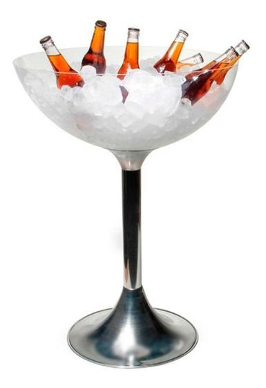Imagem de Balde Champanheira E Cerveja Gelo Em Acrílico Com Pé