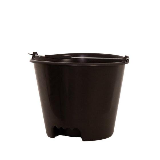 Imagem de Balde com 1 Cava Preto com Alça de Ferro 12L