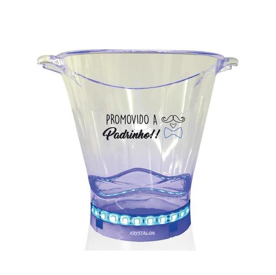 Imagem de Balde De Gelo Com Led Personalizado Para Padrinho