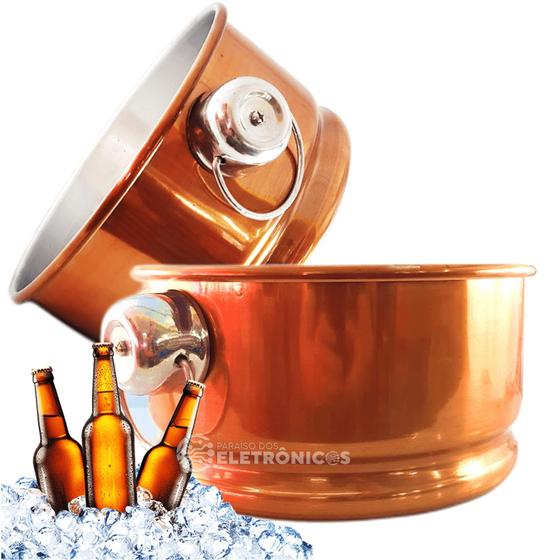 Balde De Gelo Em Alumínio Rose Gold Para Vinho Cerveja Latinha Comporta Bebidas Em Garrafas 0680 - REDAR Imagem de Balde De Gelo Em Alumínio Rose Gold Para Vinho Cerveja Latinha Comporta Bebidas Em Garrafas 0680