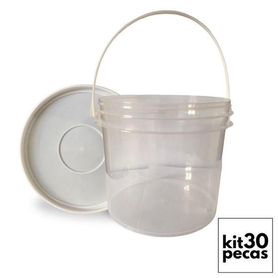 Imagem de Balde De Plast Fábrica 2.2L Transp C Tampa 30 Pçs