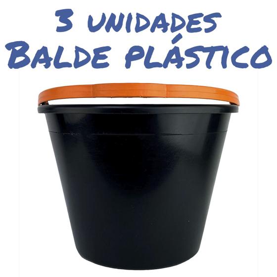 Imagem de Balde De Plástico Com Alça 12 Litros Extra Forte