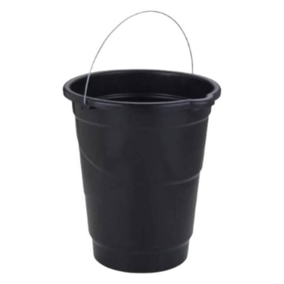 Imagem de Balde De Plástico Reforçado 18 Litros Com Bico E Alça Preto