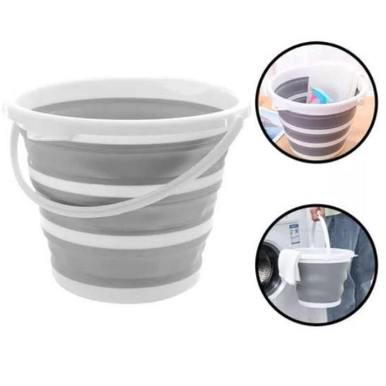 Imagem de Balde Dobravel de Silicone 10 litros diversas cores