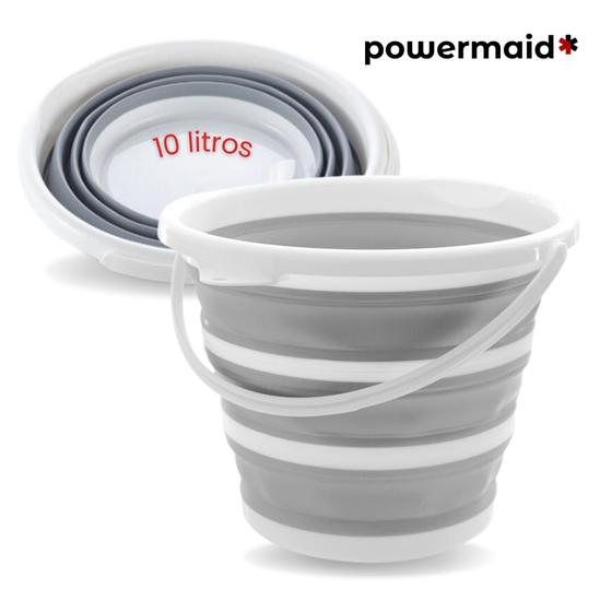 Imagem de Balde Dobrável Retrátil Flexível 10L Silicone  Com Alça