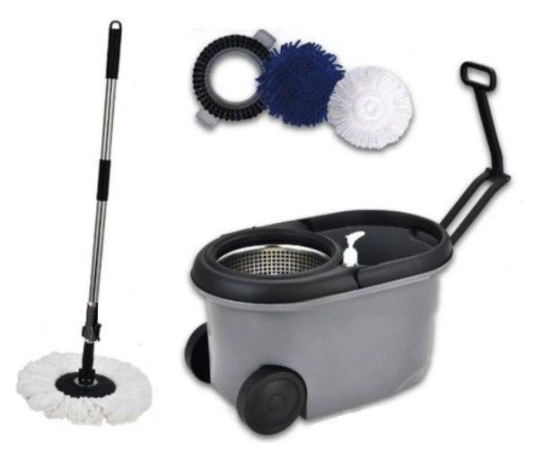 Balde Esfregao Mop 360 Com Rodas E Alça Cabo 1,60 Com 3 Refis - PREMIUN Menor preço em Balde Esfregao Mop 360 Com Rodas E Alça Cabo 1,60 Com 3 Refis - PREMIUN