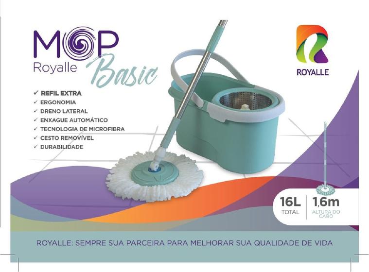 Imagem de Balde mop 360 royalle pro cabo 1,60 com 2 refis