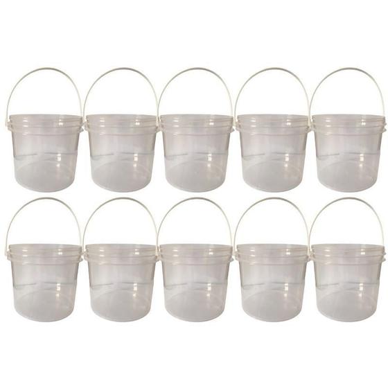 Imagem de Balde P Abastecer Máquina 2.2L Transp Com Tampa 10 Pçs