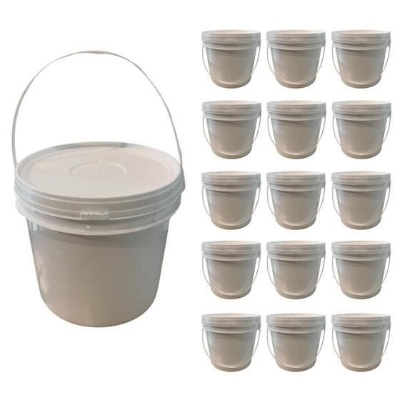 Imagem de Balde Para Cerveja De 2.2L Branco Lacre 15 Pçs