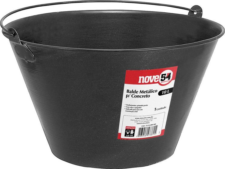 Imagem de Balde para concreto 10 litros metálico - Nove54