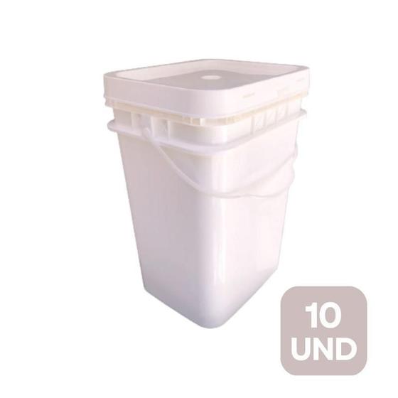 Balde Para Embarcações 20L Retangular 10 Und - Nastripack Imagem de Balde Para Embarcações 20L Retangular 10 Und