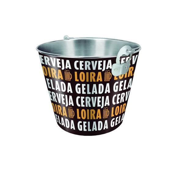 Imagem de Balde para Gelo Cerveja Decorado Galvanizado 5L - Hauskraft