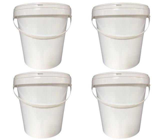 Imagem de Balde Para Inibidor De Cheiro 3.6L Com Tampa - 4 Pçs