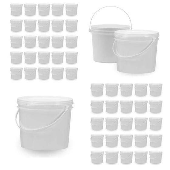 Imagem de Balde Para Pipoca Gourmet 1.8 Litros Branco 50 Pçs