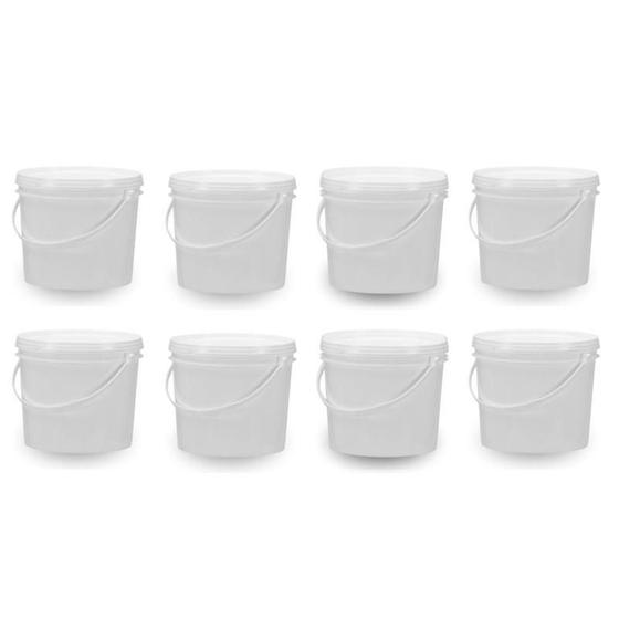 Imagem de Balde Para Pipoca Gourmet 1.8 Litros Branco 8 Pçs
