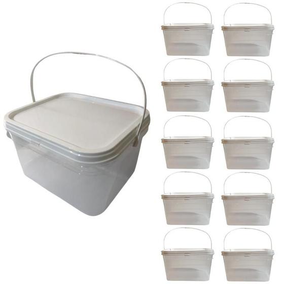 Imagem de Balde Para Uso Rural 2.4L Transparente-Kit 10 Pçs