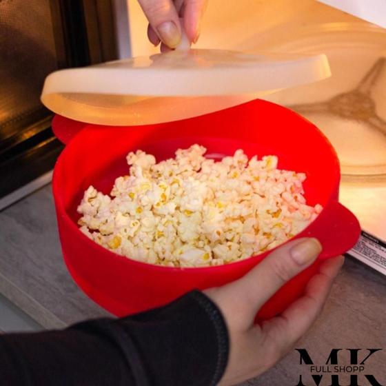 Imagem de Balde Pipoca Pipoqueira Silicone Para Microondas Sem Óleo Saúde Bem Estar Saudável