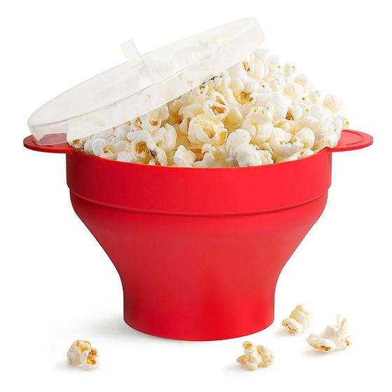 Imagem de Balde Pipoca Pipoqueira Silicone Para Microondas Sem Óleo