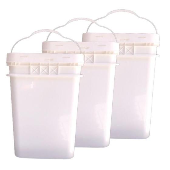 Imagem de Balde Plast 20L Retang C Alça P Molho De Tomate 4Pçs