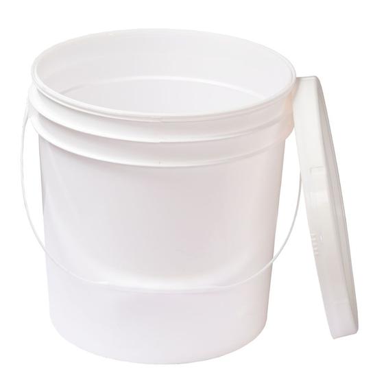 Imagem de Balde Plástico 10L Atóxico com Tampa Hermética e Alça Plástica para Armazenamento Alimentos Bebidas